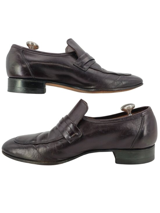 Vintage Melloflex Dacks Mens 9.5 Brown Leather Canada Dress Shoes Bit Loafers main image 6